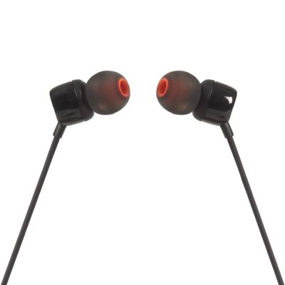 9. JBL Tune 110 In-Ear-Kopfhörer mit 3,5-mm-Miniklinke und Fernbedienung – Schwarz