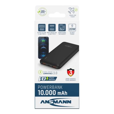 13. Ansmann PB320PD 10000 mAh Schwarz