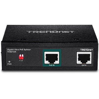 3. TRENDnet TI-SG104 - PoE-Splitter (DIN-Schienenmontage) - 95 Watt - Ausgangsanschlüsse: 1