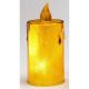 30. Dekorative Kerze, 8 cm, bernsteinfarben, warmweiß, 1 LED