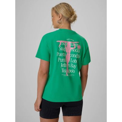 2. Locker geschnittenes Damen-T-Shirt mit Aufdruck 4F 4FRSS26TTSHF4516-42S