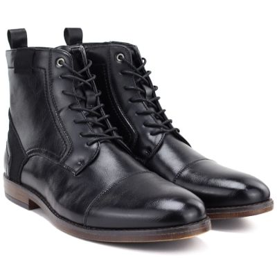 8. Hohe Herrenstiefel, ungefüttert, schwarz, Vanhorn WN32309