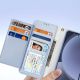 7. Dux Ducis Lawa Lederhülle für Samsung Galaxy S25+ mit abnehmbarer magnetischer Brieftasche – Blau