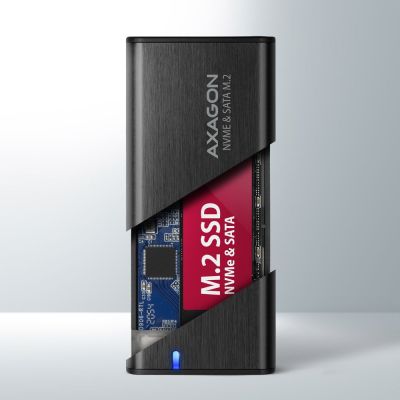 5. Axagon EEM2-SB2 Festplattengehäuse SSD-Gehäuse Schwarz M.2