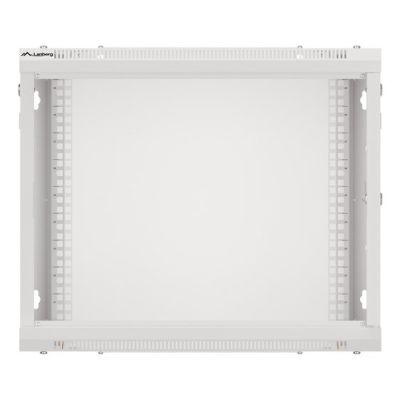 14. Rack-Einbauschrank, Wandmontage, 19" 9U, 600x450, grau, Metalltür, LANBERG (Flat Pack)