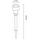 13. Solar-Kunststofflampe 4,5 x 31 cm LED - 4er-Set
