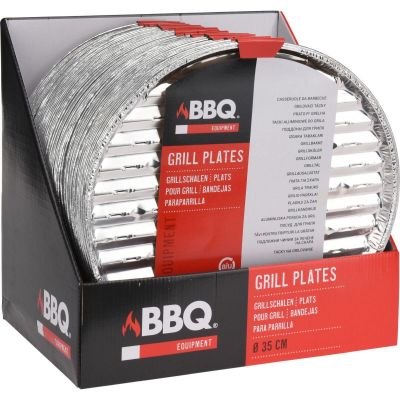 3. Aluminium-Grillplatten, Durchmesser 34 cm, 3 Stück