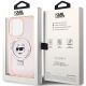 8. Karl Lagerfeld KLHMP15LHMRSCHP iPhone 15 Pro 6,1" rosa/rosa Hardcase Ringständer Choupette Head MagSafe