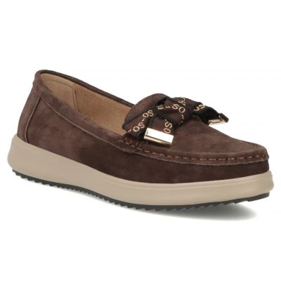 Braune Filippo DP6457 Loafer aus Wildleder mit Schleife