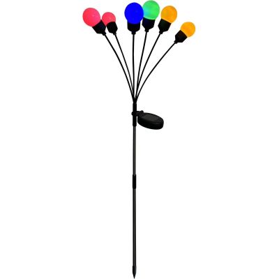 2. Solarlampe tanzt im Wind, bunte Kugeln, 6 LEDs, 75 cm XXL