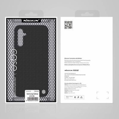 5. Strukturierte Hülle von Nillkin für Samsung Galaxy A14 5G / Galaxy A14, verstärkte Nylonhülle, Schwarz