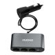 4. Dudao Autoladegerät 2x USB / 3x Zigarettenanzünder-Splitter schwarz (R1Pro schwarz)