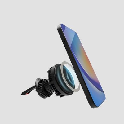 10. Smartphone-Halterung mit induktivem Ladegerät SBS TESUPFANWIR15W 15W für Lüftungsschlitze, mit Kühlung – Schwarz