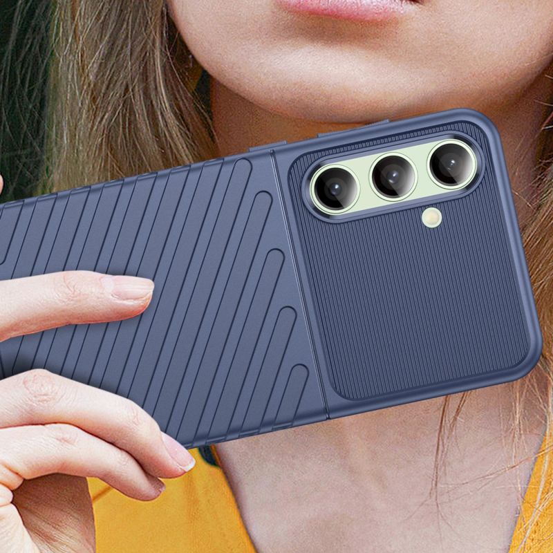 6. Thunder Case Hülle für Samsung Galaxy S24 FE Silikon Panzerhülle - Blau