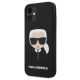 2. Karl Lagerfeld Silikonhülle mit Karls Kopf für iPhone 12 mini – Schwarz