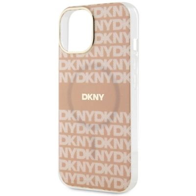 6. DKNY IML Mono & Stripe MagSafe-Hülle für iPhone 15 / 14 / 13 – Rosa