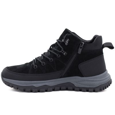 3. Schwarze, gefütterte Herren-Lederstiefel, Big Star UU174246