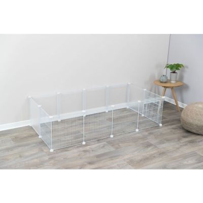 7. Innengehege für Meerschweinchen/Kaninchen, weiß, 140 x 35 x 70 cm