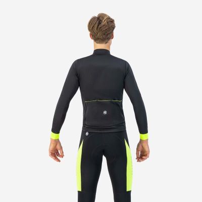 4. Rogelli CORE Langarmshirt, schwarz-fluoreszierend, XL