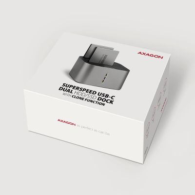 10. AXAGON ADSA-DC USB 3.2 Gen1 Dockingstation – 2x SATA 6G CLONE DUAL HDD ASMedia