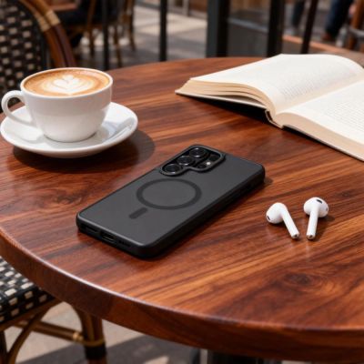 7. Tech-Protect MagCam MagSafe Hülle für Samsung Galaxy S26 Ultra – Mattschwarz