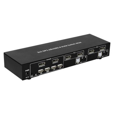 4. TECHLY KVM-Switch DisplayPort/USB 2x1 Dual HE