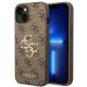 Guess 4G Big Metal Logo Case für iPhone 14 - Braun