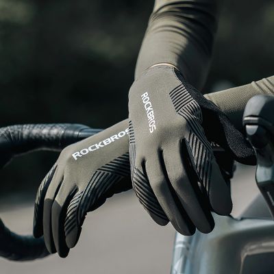 12. Rockbros Fahrradhandschuhe Frühling/Sommer/Herbst, Full, Größe: S - Grün