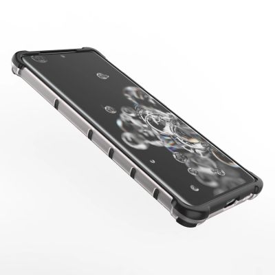 10. Gepanzerte Hülle mit Wabenstruktur und Gelrahmen für Samsung Galaxy S22 Ultra blau