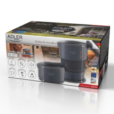 8. ADLER AD Silikon-Wasserkocher 1377 g grau