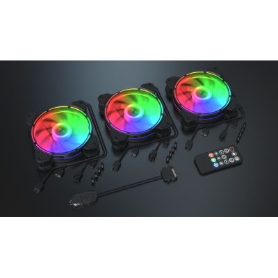 12. KRUX Lunar ARGB KIT 3x120 MM Lüfterset