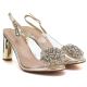 4. Transparente goldene Sandalen mit Absatz D&A MR62-9077