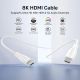 3. UNITEK HDMI 2.1 Kabel 8K HDR Weiß 1,5 m