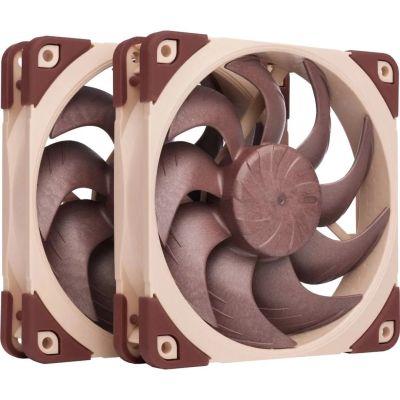 9. Noctua NF-A12X25 G2 PWM SX2-PP Computer-Kühlsystem Gehäuselüfter 12 cm Beige 2 Stück.