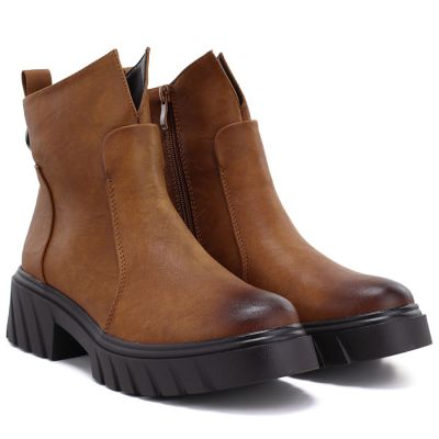 4. Gefütterte Damen-Ankle-Boots in Kamelhaar, Modell M.Daszyński 2502