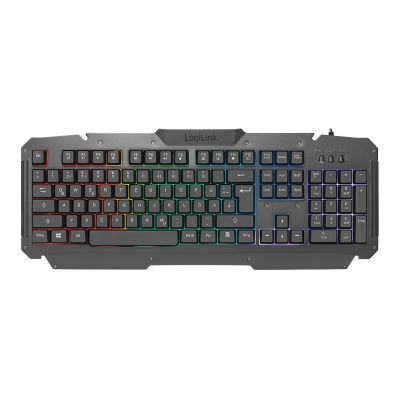 2. LogiLink ID0185 Gaming-Tastatur und Maus inklusive USB-QWERTZ-Tastatur (Englisch, Schwarz)