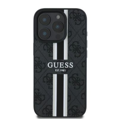 3. Guess 4G Printed Stripes MagSafe-Hülle für iPhone 16 Pro – Schwarz