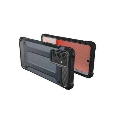 3. Hybrid Armor robuste TPU/PC Panzer Handyhülle Hard Case für Samsung Galaxy A72 4G silber