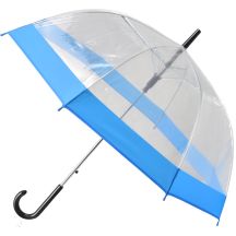Langer transparenter blauer Regenschirm SEMI LINE
