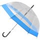 Langer transparenter blauer Regenschirm SEMI LINE