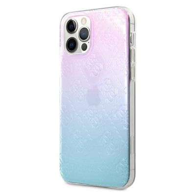 2. Guess 4G 3D Pattern Collection Hülle für iPhone 12 Pro Max - Blau und Pink