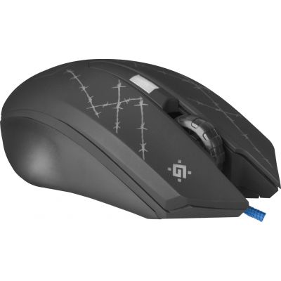 5. DEFENDER FORCED WIRED MOUSE GM-020L 800/1800/2400/3200 DPI 6P + PAD + GAME 52020
