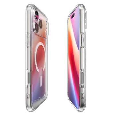 5. Spigen Ultra Hybrid MagSafe Case für iPhone 17 Pro Max - Klar und Weiß