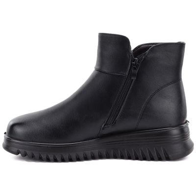 7. Bequeme Damen-Ankle-Boots mit Keilabsatz, schwarz, Potocki PT16396