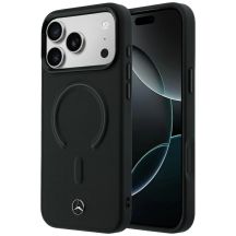 Mercedes Leder 3D MagSafe Hülle für iPhone 18 Pro / 17 Pro - Schwarz