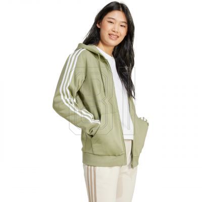 6. adidas Essentials 3-Streifen Fleece-Sweatshirt mit durchgehendem Reißverschluss W JP2352