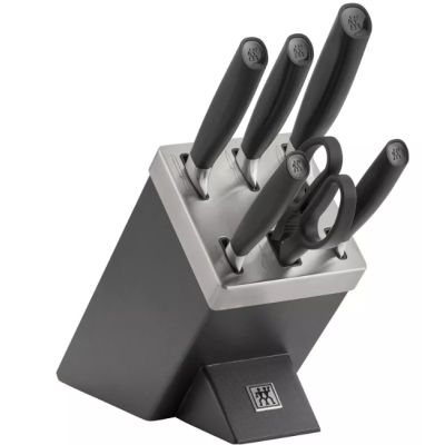 ZWILLING All*Star 33780-500-0, 5-teiliges Messerset im selbstschärfenden Messerblock – silber