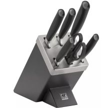 ZWILLING All*Star 33780-500-0, 5-teiliges Messerset im selbstschärfenden Messerblock – silber
