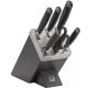 ZWILLING All*Star 33780-500-0, 5-teiliges Messerset im selbstschärfenden Messerblock – silber