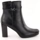 18. Damen-Stiefeletten mit Blockabsatz, gefüttert, schwarz, M.Daszyński AF125-22